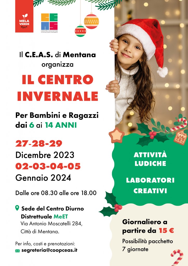 Locandina ME.E.T. centro invernale 2023 -2024