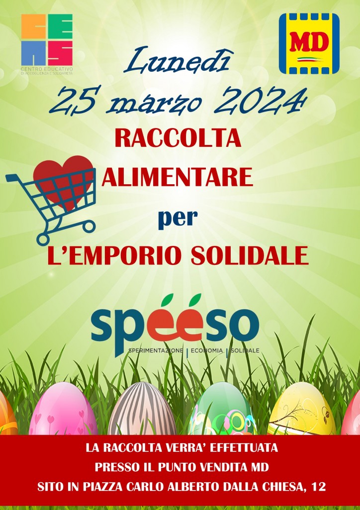 LOCANDINA RACCOLTA ALIMENTARE PASQUA